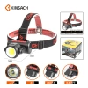 Cross-border double-sided headlamp, mini led strong light head lamp, rechargeable diffused light cob headlamp, outdoor night fishing lamp details Picture